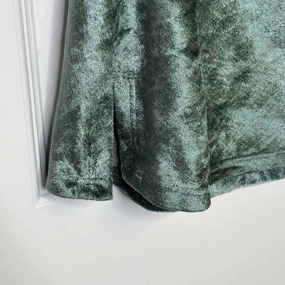 Free People Green Velvet Camisole with Cowl Neckline - Picture 8 of 9